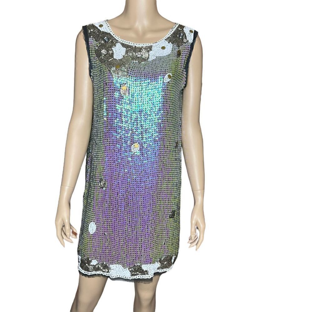 Meghan LA sequined beaded boho dress tunic